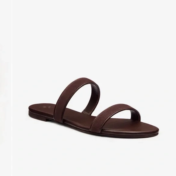 Reformation Lenora Flat Sandal Brown - Size 6 - Picture 1 of 6